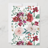 Hochzeit der hübschen Peonies Einladung (Rückseite)