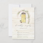 Hochzeit der Hütte Rustic Flower Garden RSVP Karte (Vorderseite)