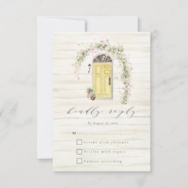 Hochzeit der Hütte Rustic Flower Garden RSVP Karte