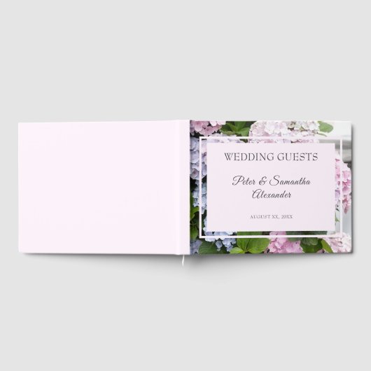 Hochzeit der Hydrangea-Blüten Gästebuch (Voll)