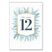 Hochzeit der immergrünen Pine im Winter Tischnummer (Rückseite)