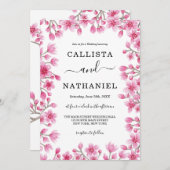 Hochzeit der japanischen Cherry Blossom Einladung (Vorne/Hinten)