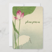 Hochzeit der japanischen Vogelwelt Einladung (Rückseite)