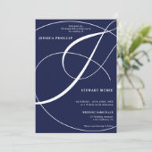 Hochzeit der Kalligraphie des Fotos Einladung (Stehend Vorderseite)