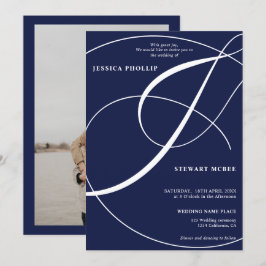 Hochzeit der Kalligraphie des Fotos Einladung