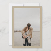 Hochzeit der Kalligraphie des Fotos in Skript-Grün Einladung (Rückseite)