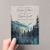 Hochzeit der Kalligraphie des Gebirges Acryleinladungen (Insitu (Handheld))