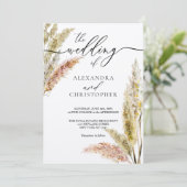 Hochzeit der Kalligraphie im Wasserfarbenleder Einladung (Stehend Vorderseite)