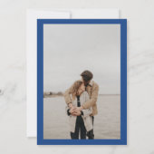 Hochzeit der Kalligraphie in Script-Blau Einladung (Rückseite)