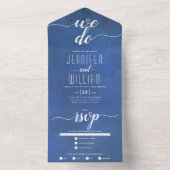 Hochzeit der kalligraphischen Schrift "We do" All In One Einladung (Innen Boden)