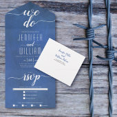 Hochzeit der kalligraphischen Schrift "We do" All In One Einladung