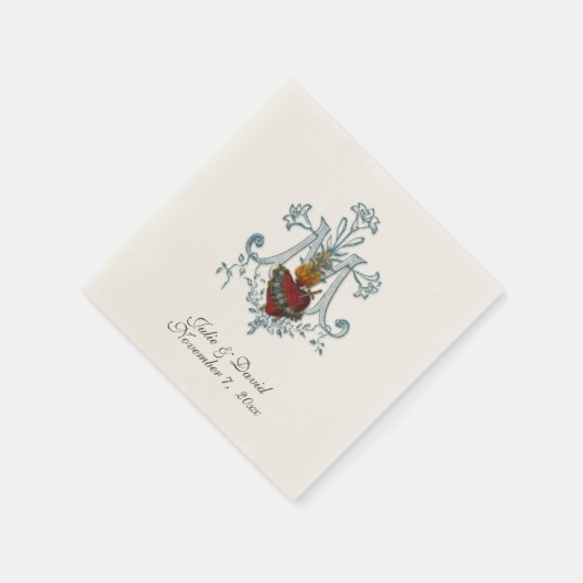 Hochzeit der katholischen Marian Cross Serviette (Ecke)