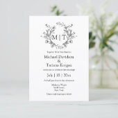 Hochzeit der klassischen Typografie Einladung (Stehend Vorderseite)