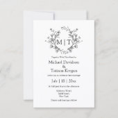 Hochzeit der klassischen Typografie Einladung (Vorderseite)