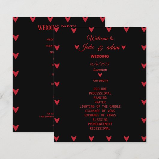 Hochzeit der kleinen Herzen (Vorne/Hinten)