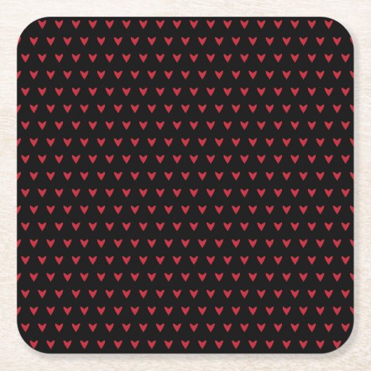 Hochzeit der kleinen Herzen Rechteckiger Pappuntersetzer (Vorderseite)