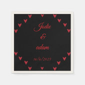 Hochzeit der kleinen Herzen Serviette (Vorderseite)