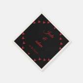Hochzeit der kleinen Herzen Serviette (Ecke)