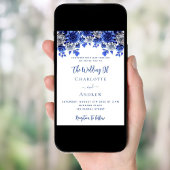 Hochzeit der königlich blauen Blume Einladung