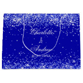 Hochzeit der königlich blauen Braut Große Geschenktüte (Vorderseite)