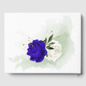 Hochzeit der königsblauen Blume Gästebuch (Rückseite)