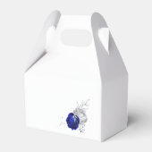 Hochzeit der königsblauen silbernen Blume Geschenkschachtel (Rückseite)