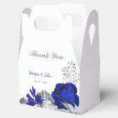 Hochzeit der königsblauen silbernen Blume Geschenkschachtel (Geöffnet)