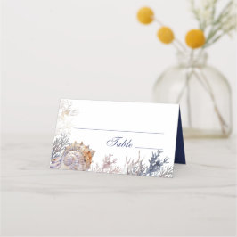 Hochzeit der Korallen in Aquarellfarben Platzkarte