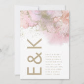 Hochzeit der künstlerischen Moderne Foil Watercolo Einladung (Vorderseite)