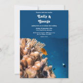 Hochzeit der Küstenfische von Marinefischen Einladung (Vorderseite)