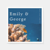 Hochzeit der Küstenfische von Marinefischen Serviette (Vorderseite)