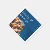 Hochzeit der Küstenfische von Marinefischen Serviette (Ecke)