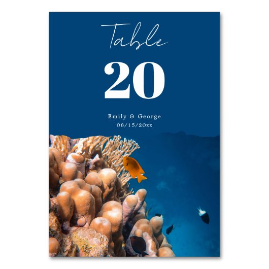 Hochzeit der Küstenfische von Marinefischen Tischnummer (Vorderseite)