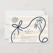 Hochzeit der Küstenlandschaft RSVP Karte (Vorderseite)