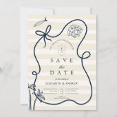 Hochzeit der Küstenlandschaft Save The Date (Vorderseite)