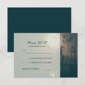 Hochzeit der Libellen und Vollmondhochzeit RSVP Karte (Vorne/Hinten)