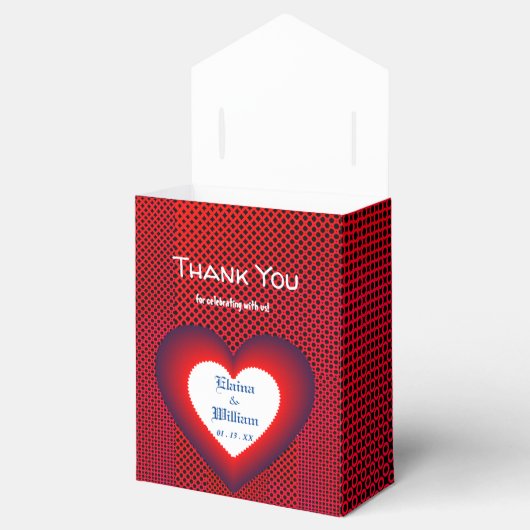 Hochzeit der Liebe Rotes Herz Geschenkschachtel (Geöffnet)