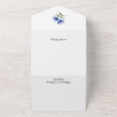 Hochzeit der lila Cornflore-Wildblume All In One Einladung (Außenbereich)