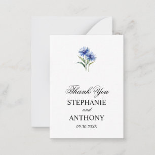 Hochzeit der lila Cornflore-Wildblume Mitteilungskarte