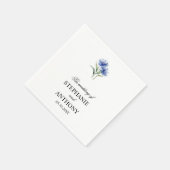 Hochzeit der lila Cornflore-Wildblume Serviette (Ecke)