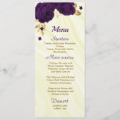 Hochzeit der lila Goldblüte Menükarte (Vorderseite)