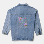 Hochzeit der lila Rose Jeansjacke (Rückseite)