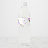 Hochzeit der lila Rose Wasserflaschenetikett (Vorderseite)