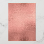 Hochzeit der Marine Coral Peony Wreath Folieneinladung (Rückseite)