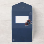 Hochzeit der Marine, des Maroons und der Rose All In One Einladung (Außenbereich)