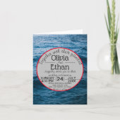 Hochzeit der Marine Einladung (Vorderseite)