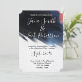 Hochzeit der Marine Einladung (Stehend Vorderseite)