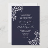 Hochzeit der Marine Elegant Military Einladung (Vorderseite)