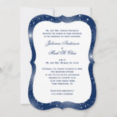 Hochzeit der Marine mit weißen Sonnenaufgängen Einladung (Vorderseite)