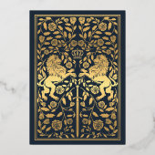 Hochzeit der Marine Royal Lion Folieneinladung (Rückseite)